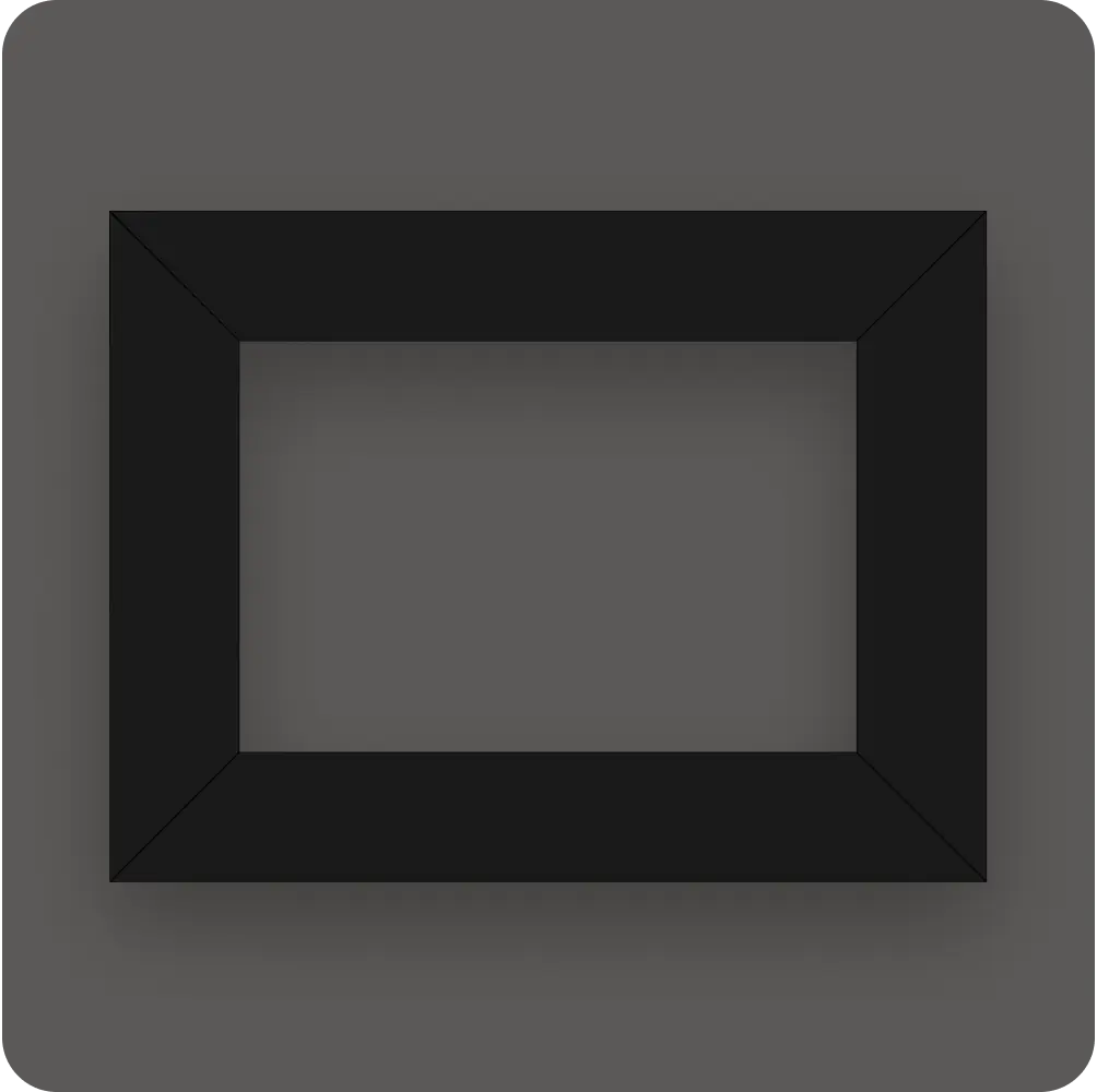Černý nástěnný držák pro upevnění skleněné desky s fotografií na zeď – Glass4you.cz